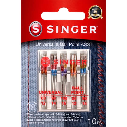 SINGER&#xAE; Universal Regular &#x26; Ball Point Sewing Machine Needles, 10ct.